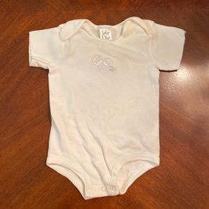 Baby DIOR White Rattle Onesie